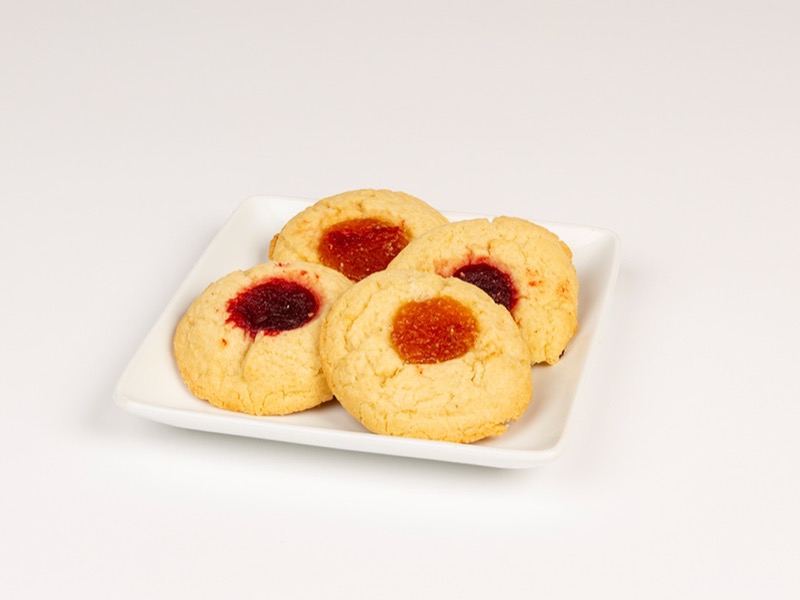 Thumbprint cookies with jam centers