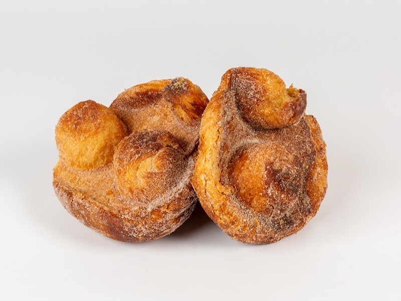 Two cinnamon-sugar buns